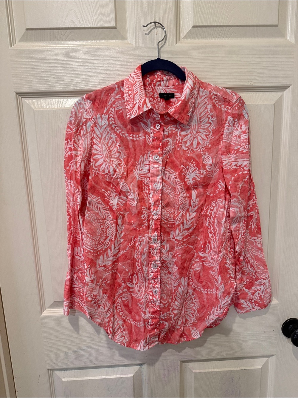 Talbots 100% linen boyfriend button down, XS - Picture 2 of 7